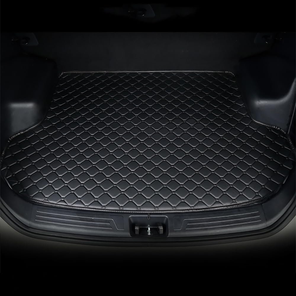 Car Boot Liner Mats for Porsche Cayenne 2018 2019 2020 2021 2022 2023 2024 Leather Rear Trunk Mat Protector Anti-Slip Cargo Tray Liners Carpets Interior Waterproof,Black-Low Edge, LowEdge