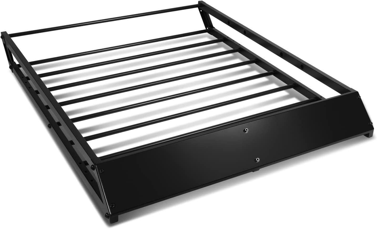 Universal Tubular Bar/Box Frame Rooftop Cargo Carrier Basket with Wind Fairing, 143 lbs Max Load