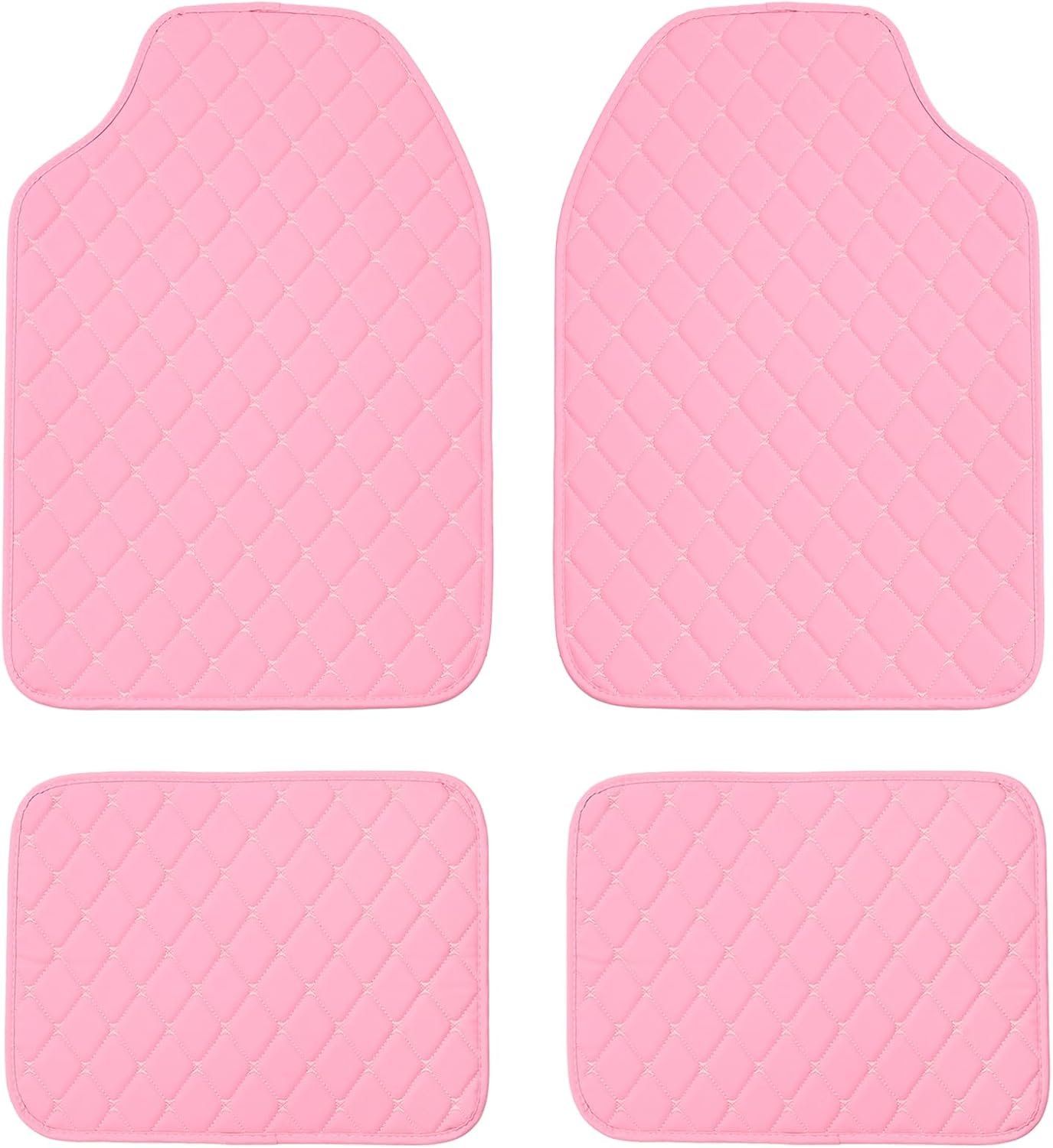 Luxury Leather Car Mats - Universal Fit All Weather Car Floor Mats - Full Set for , Van & Truck